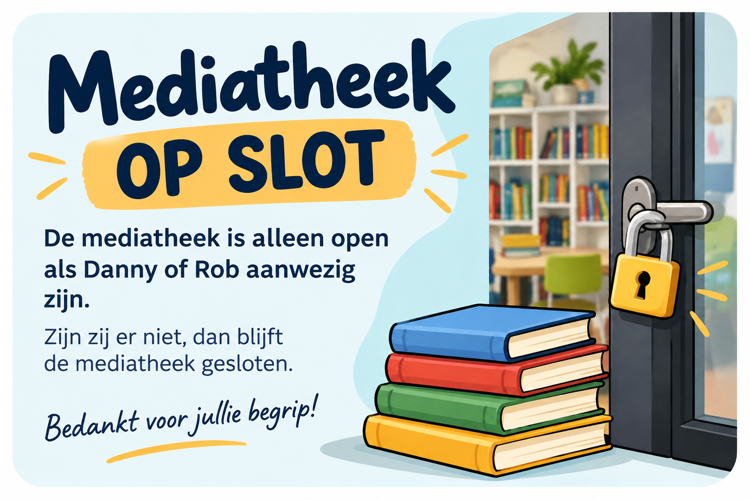 Mediatheek op slot